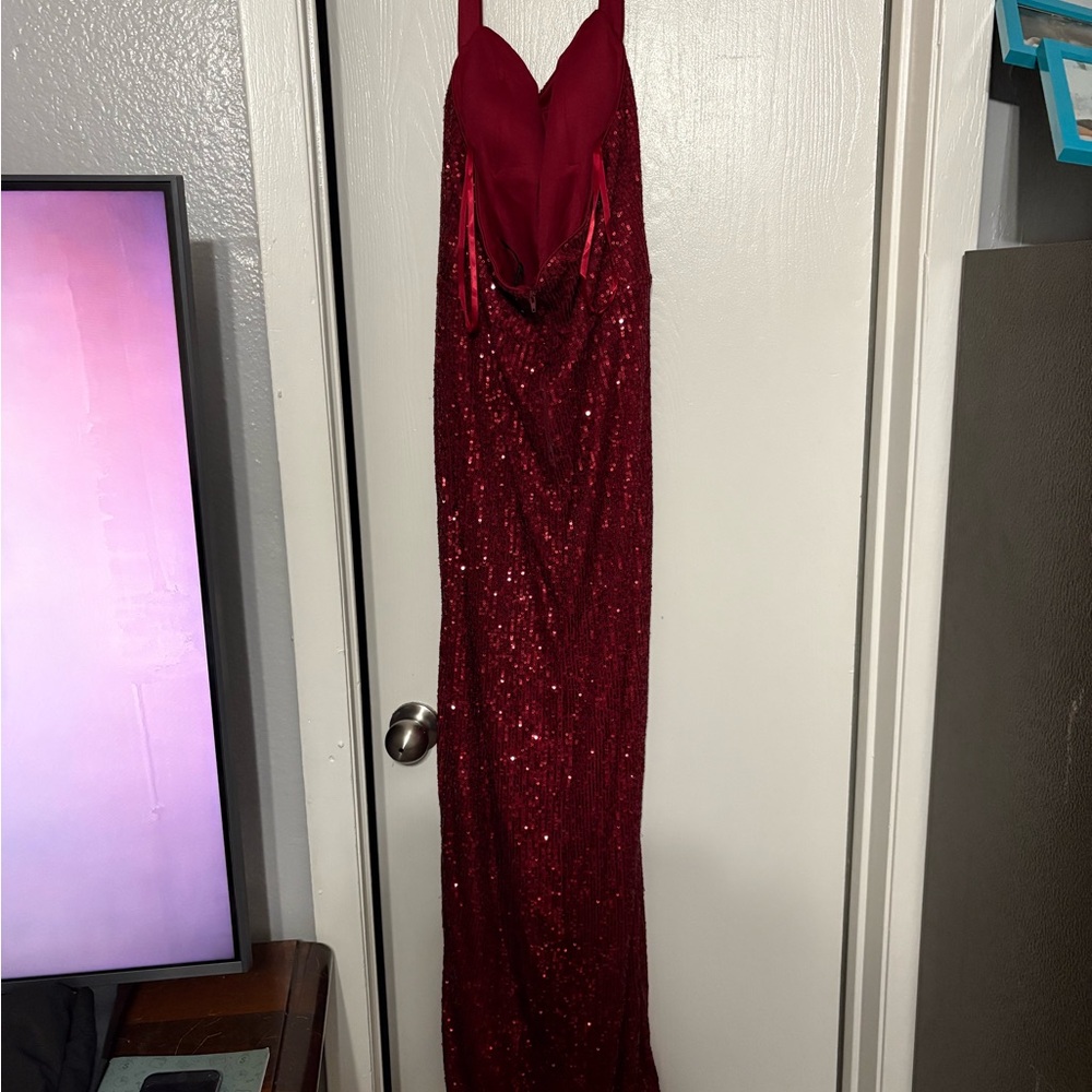Ever Pretty Red Sequin Maxi Dress